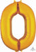 34-Inch Gold Number 0 Foil Balloon