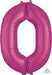 Pink Number 0 Balloon, 26 Inch