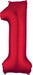 34 Inch Red Number 1 Foil Balloon