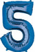 Blue Number 5 Balloon, 26 Inch