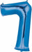 Blue Number 7 Balloon, 26 Inch