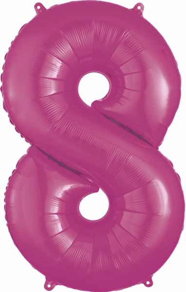 Anagram Pink Number 8 Foil Balloon, 34 Inch