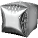 15 Inch Silver Cubez Foil Balloon