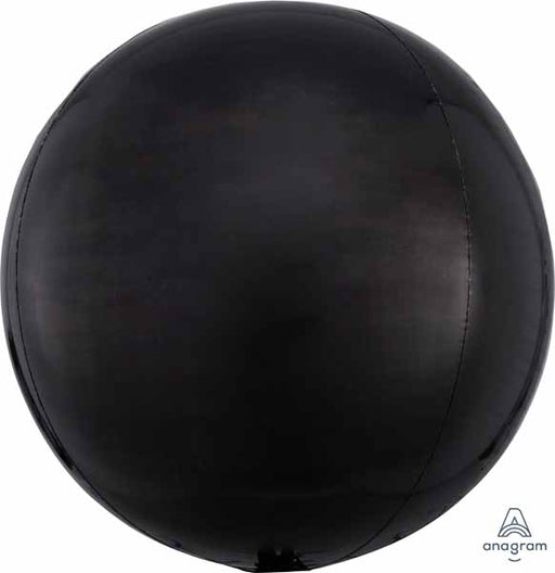 16-Inch Black Orbz Foil Balloon