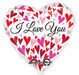 28" I Love You Happy Hearts Jumbo Foil Balloon