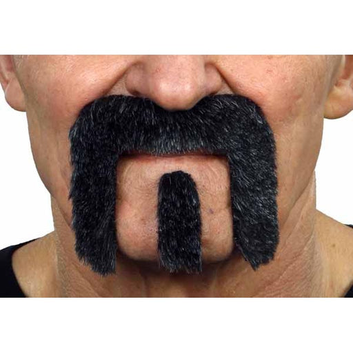 Black and Grey Moustache and Square Pinch Costume Set
