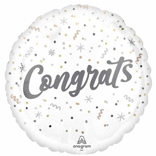Elegant Congrats 18-Inch Round Foil Balloon