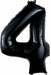 34-Inch Black Number 4 Foil Balloon