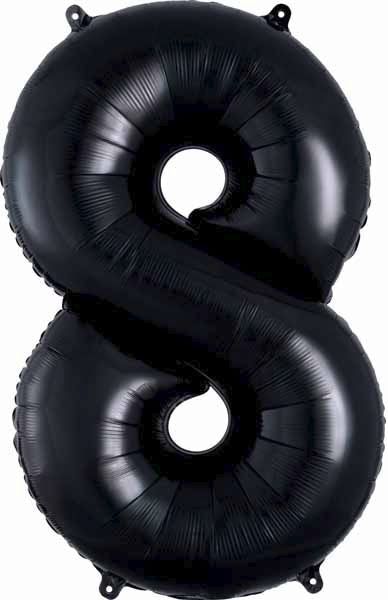 Anagram 34 Inch Black Number 8 Foil Balloon