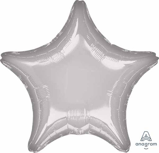 19-Inch Metallic Silver Star Foil Balloon