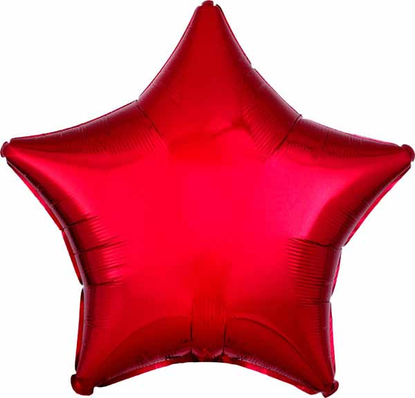 19-Inch Metallic Red Star Foil Balloon