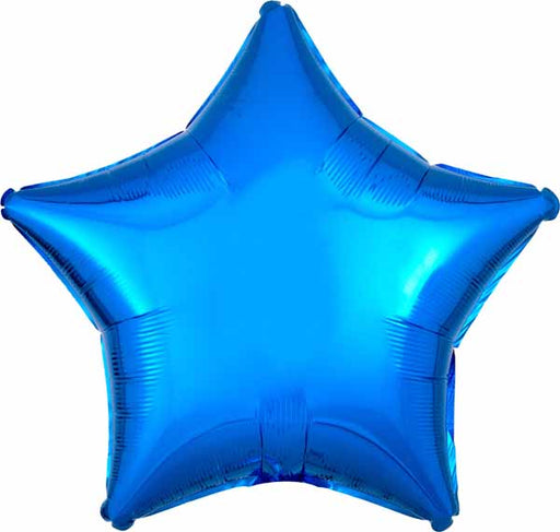 19-Inch Metallic Blue Star Foil Balloon