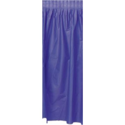 Purple Plastic Table Skirt, 29 Inches x 14 Feet