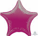 19-Inch Fuchsia Star Foil Balloon