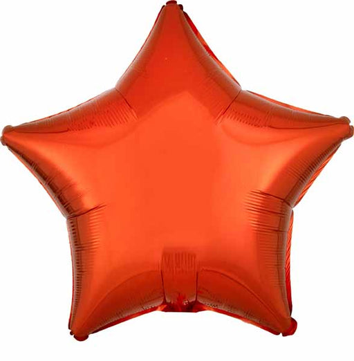 19-Inch Metallic Orange Star Foil Balloon