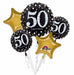 Sparkling 50th Birthday 5-Piece Foil Balloon Bouquet
