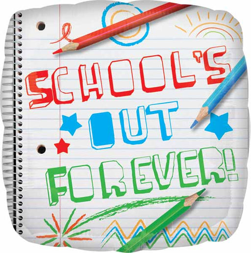 School's Out Forever 18-Inch Foil Balloon