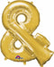 Gold Ampersand Foil Balloon