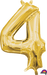 16-Inch Gold Number 4 Balloon