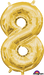 16-Inch Gold Number 8 Balloon