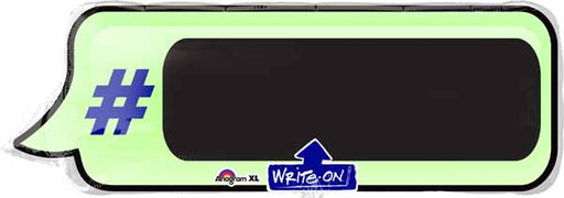 Hashtag Text Bubble Write-On Foil Balloon, 34 Inch