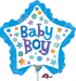 Baby Boy Star with Ruffle Mini Foil Balloon