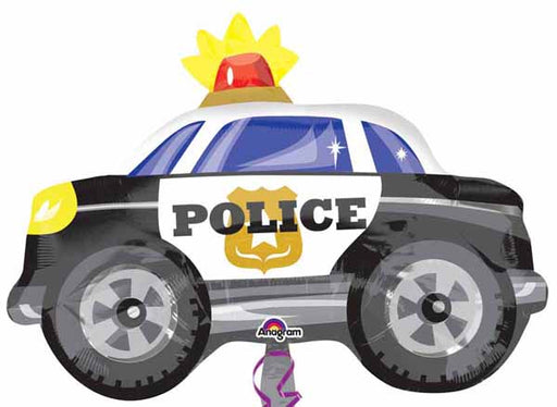 Police Car Shaped Foil Balloon, 24 Inch