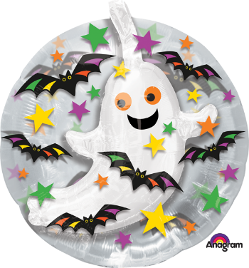 Ghosts & Bats Halloween Foil Balloon