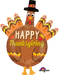 38-Inch Pilgrim Turkey Thanksgiving Foil Balloon