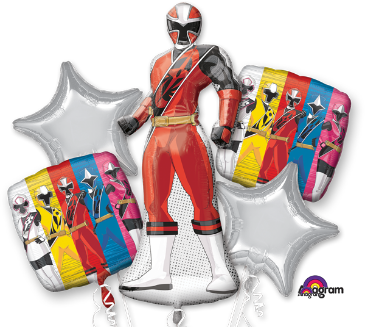 Power Rangers Ninja Steel Foil Balloon Bouquet