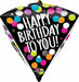 Black & White Happy Birthday Diamondz Foil Balloon