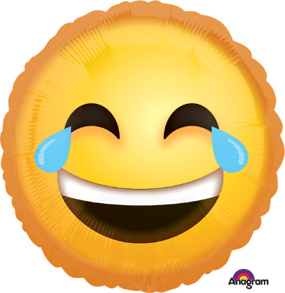 Laughing Emoticon 18-Inch Round Foil Balloon