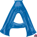 Blue Letter A Balloon, 34 Inch
