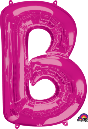34-Inch Pink Letter B Balloon