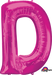 Pink Letter D Balloon, 33 Inch