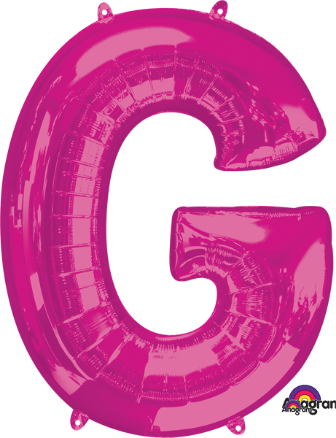 Pink Letter G Balloon, 32 Inch