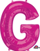 Pink Letter G Balloon, 32 Inch