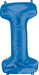 Blue Letter I Balloon, 32 Inch