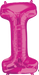 Pink Letter I Balloon, 16 Inch