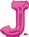 Pink Letter J Balloon, 33 Inch