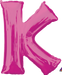 33" Pink Letter K Balloon