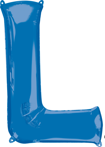 Blue Letter L Balloon, 32 Inch