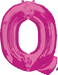 Pink Letter Q Balloon, 32 Inch