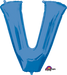 32-Inch Blue Letter V Balloon
