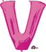 32-Inch Pink Letter V Balloon
