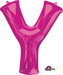 34-Inch Pink Letter Y Balloon