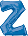 Blue Letter Z Balloon, 34 Inch