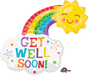 Get Well Happy Rainbow 30" Foil Balloon