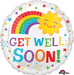 Get Well Happy Sun 18" Round Foil Balloon