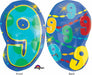 Number 9 Confetti Dots 18-Inch Shaped Balloon